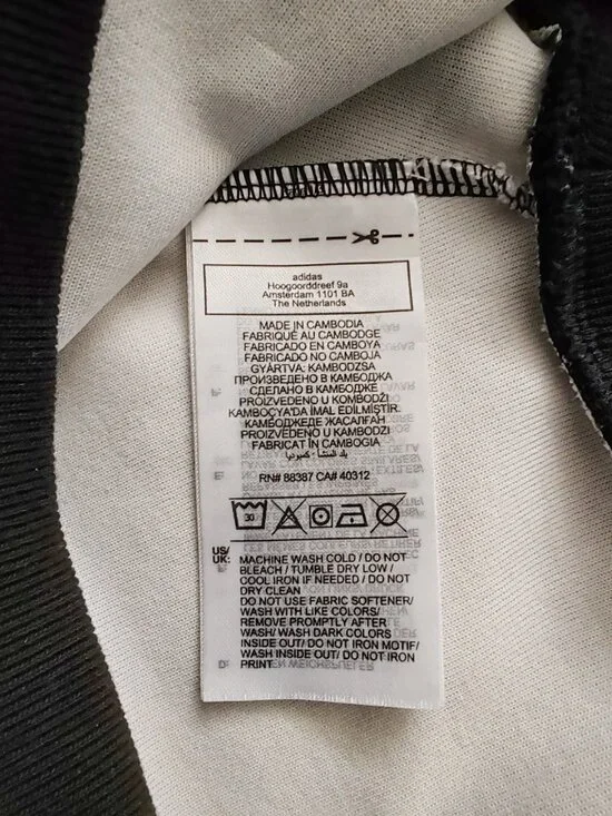 Adidas x Marimekko Laine Wave Print Cropped Sweatshirt - Green/Beige - Size L - Picture 6 of 14